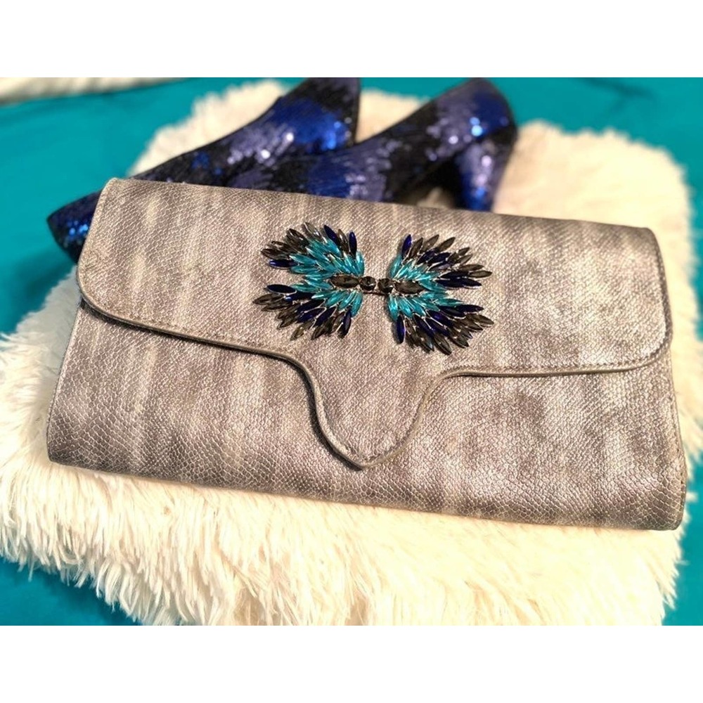 Gianni Bini Designer stoned clutch purse - Picture 6 of 6